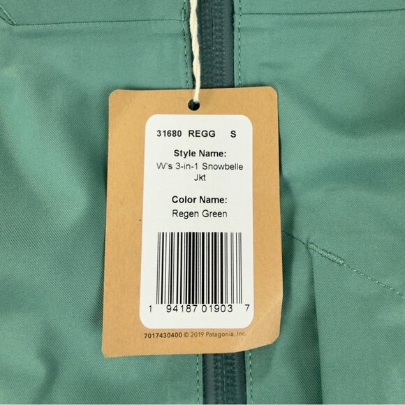 Patagonia NWT Women's Size Small 3-in-1 Snowbelle Jacket Recco h2nO 31680 Style - Picture 5 of 14